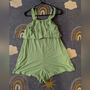 Smash And Tess 🇨🇦Green Ruffled Romper